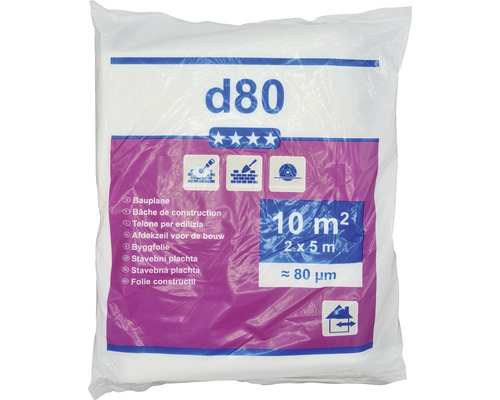 Afdekzeil d80, 10 vierkante meter